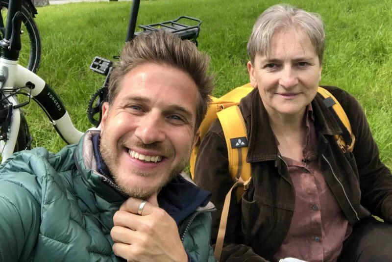 Kristien Hansebout avec Ludovic Daxhelet RTL TVI La grande balade Waulsort Hastière @KristienHansebout